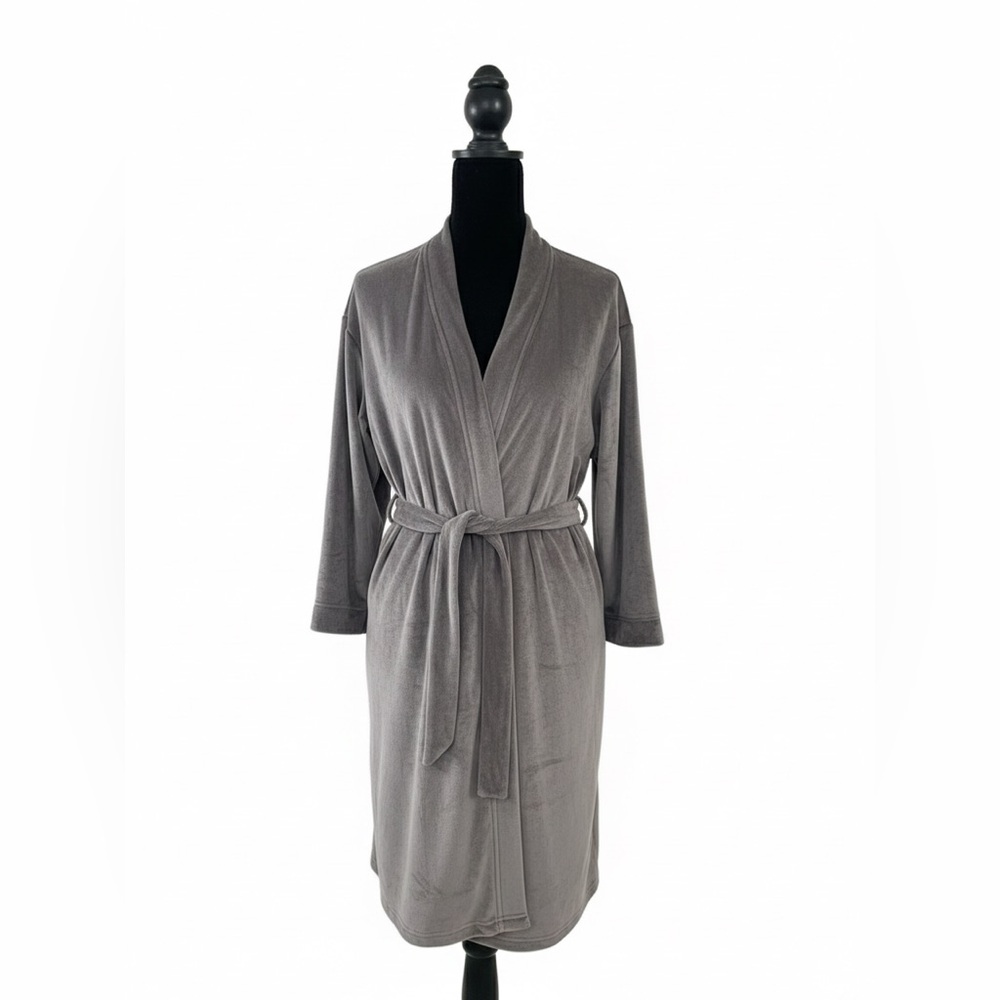 Splendid Ultra Soft Grey Plush Robe - Size S/M